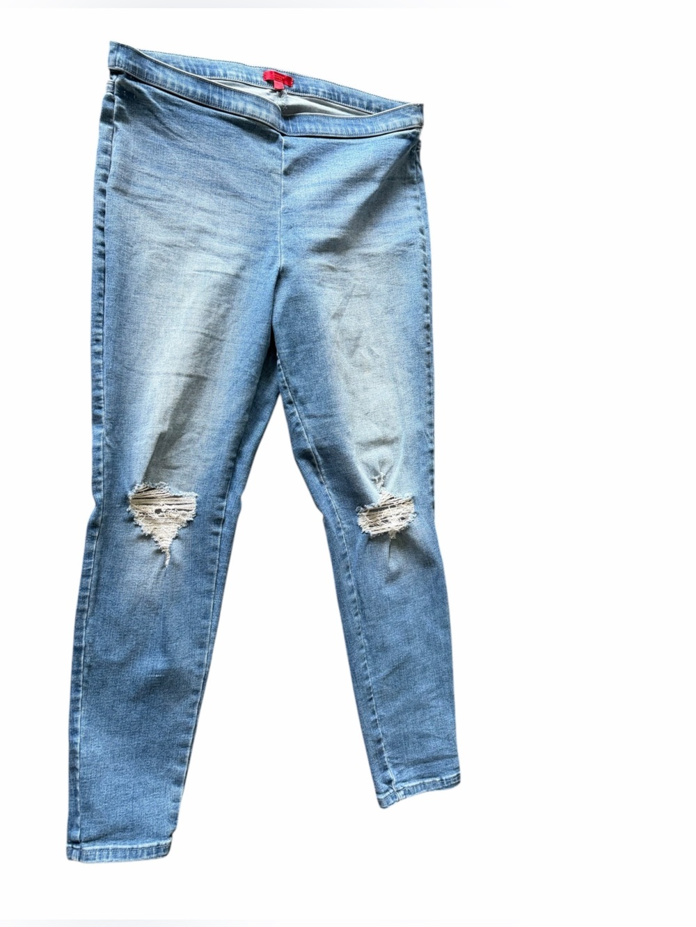 Jennifer Lopez Light Blue Distressed Skinny Jeans
